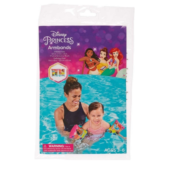*5/$20* NEW Disney Princess Licensed Swim Arm Bands Ariel Belle Cinderella - Picture 2 of 10